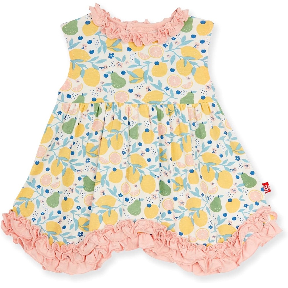 EUC Magnetic Me Citrus Bloom Dress w Bloomer, 12-18mos